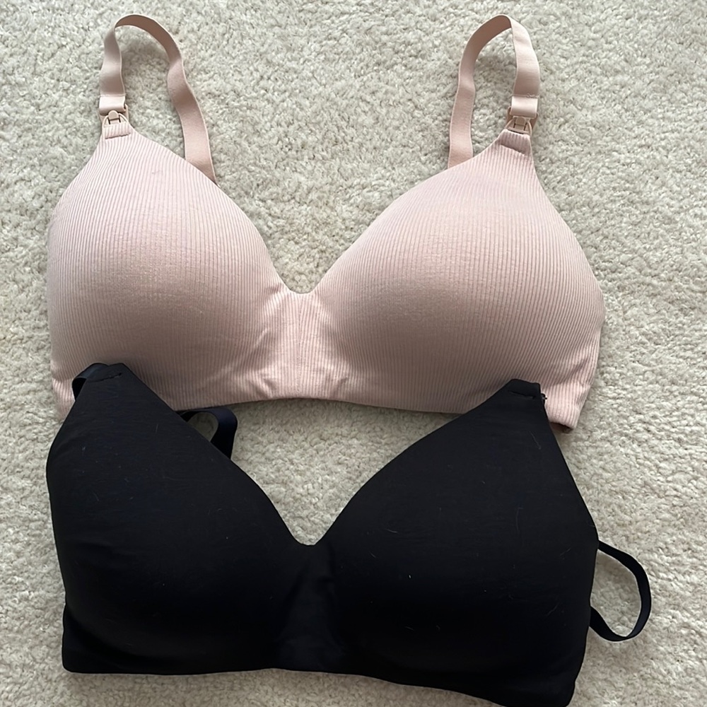 H&M Black and Cream Molded Cup Bras Intimates